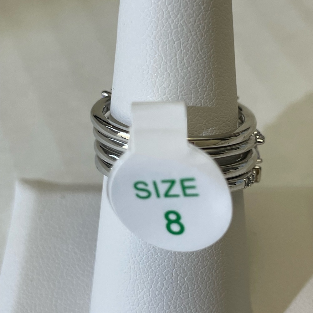 Bomb Party Delicates/RG55375'Named After No One' Lavender Topaz Rhodium-SZ 8 NIB - Picture 3 of 4